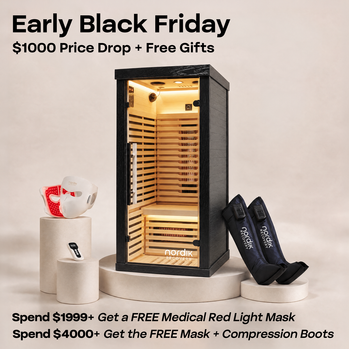 Nordik Recovery 1-Person Infrared Sauna 2.0