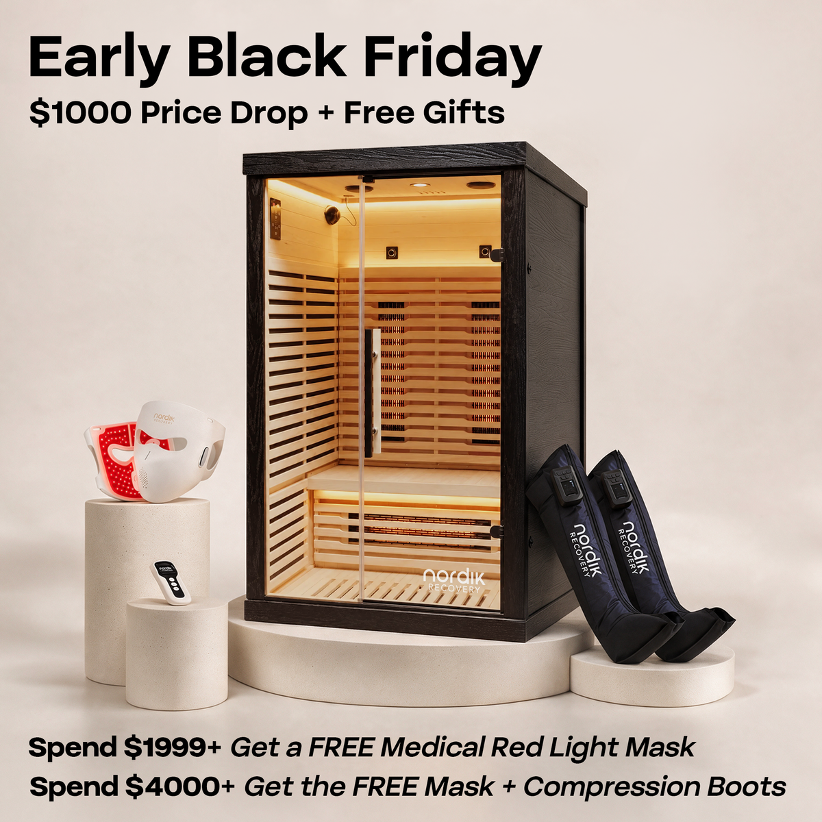 Nordik Recovery 2-Person Infrared Sauna 2.0