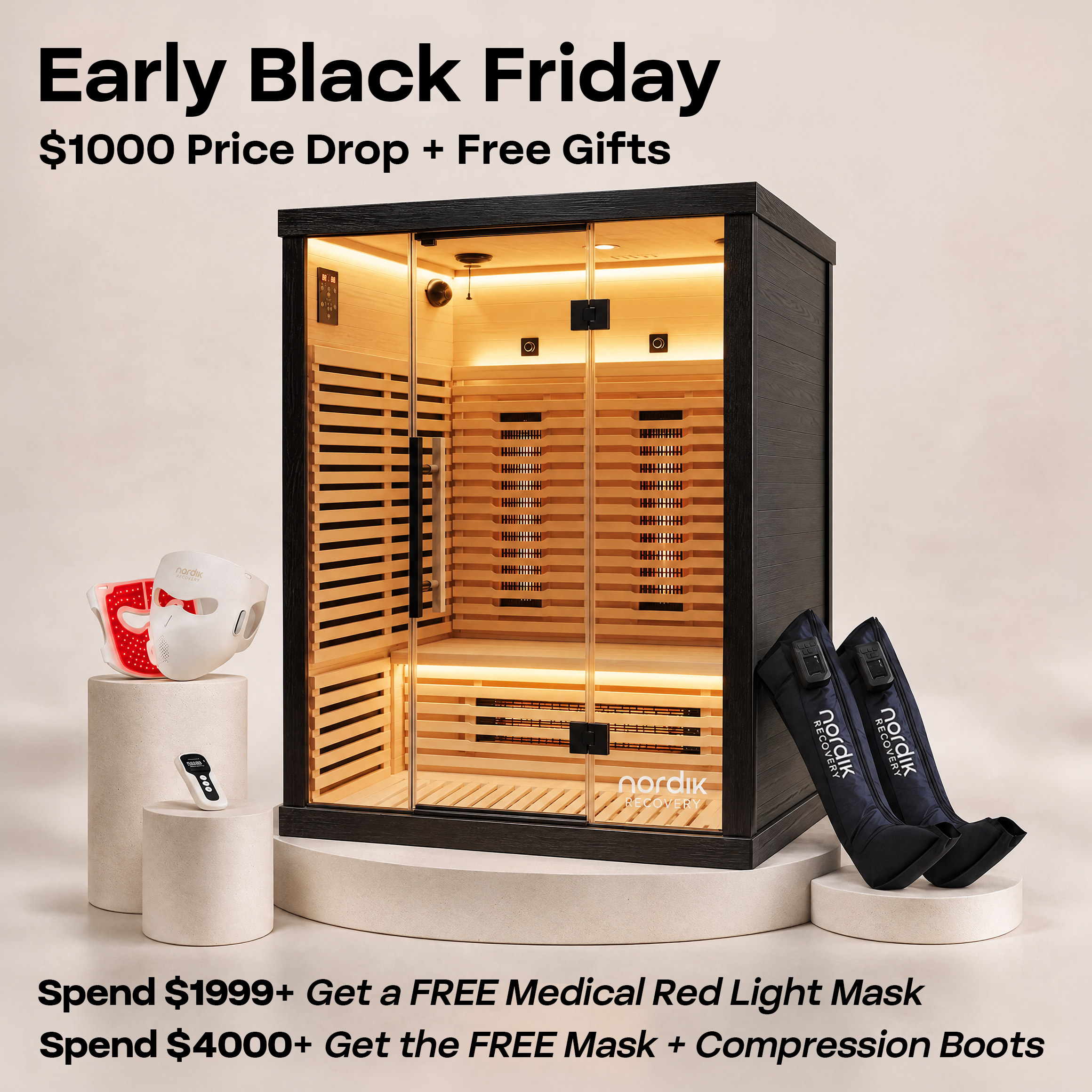 Nordik Recovery 3-Person Infrared Sauna 2.0