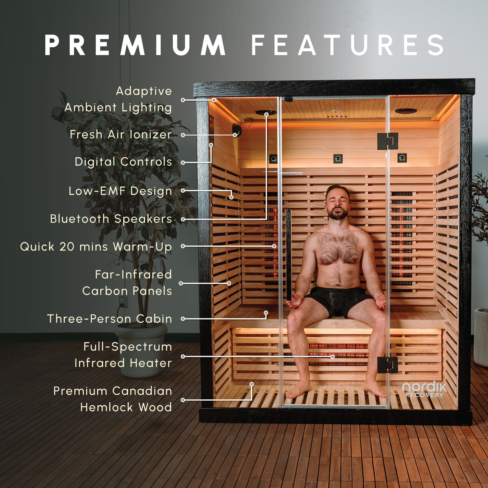 Nordik Recovery 3-Person Infrared Sauna