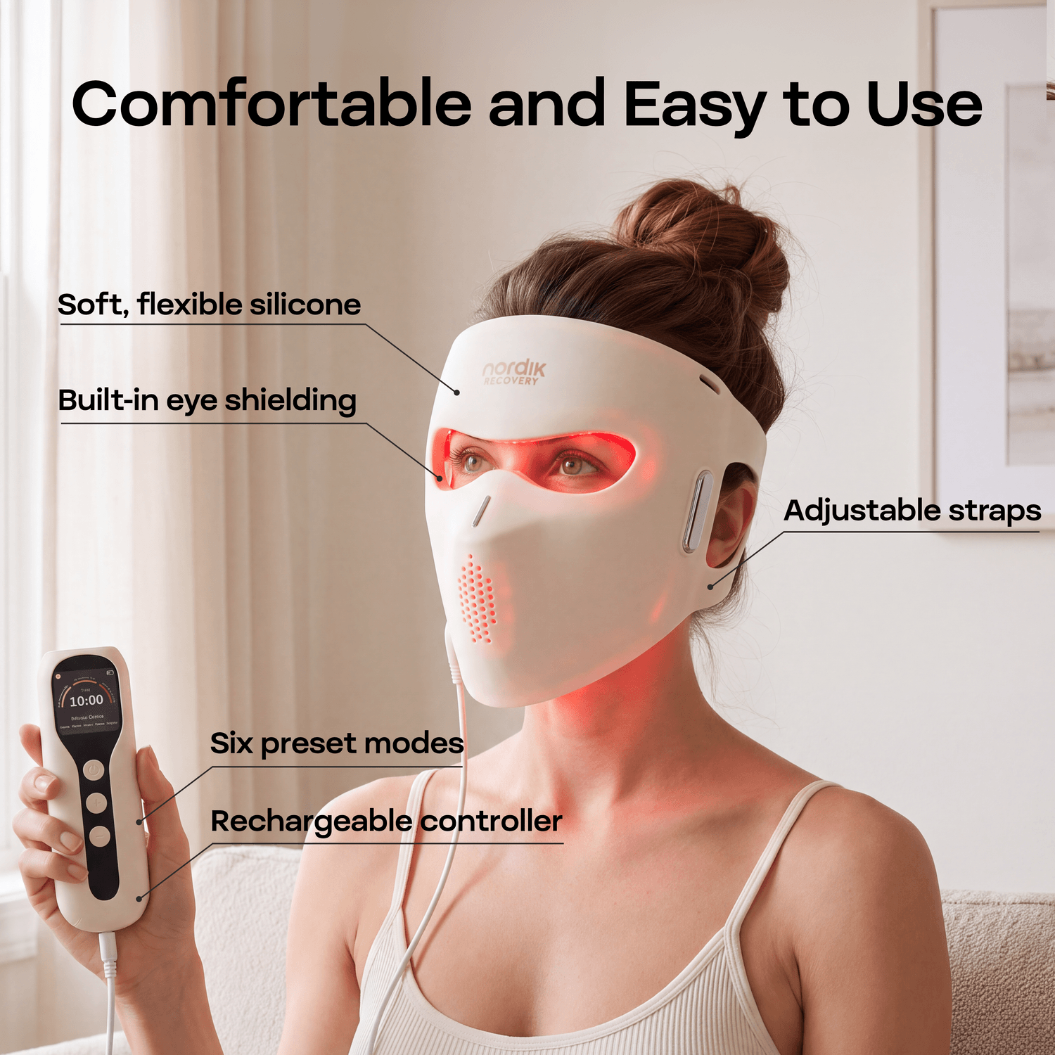 Masque à lumière rouge DEL Nordik Recovery